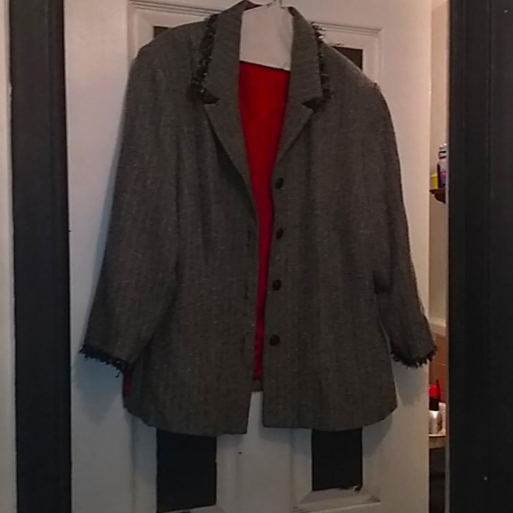 Black and white skirt set